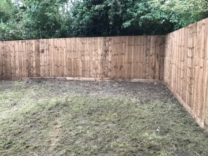 Timber feather edge fencing